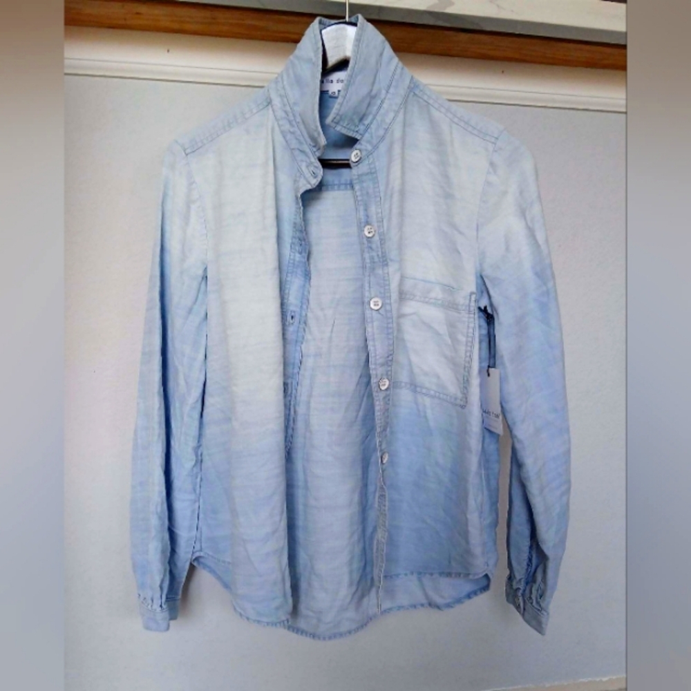 NWT Bella Dahl Classic Button Down Long Sleeve Shirt Women's Size XS